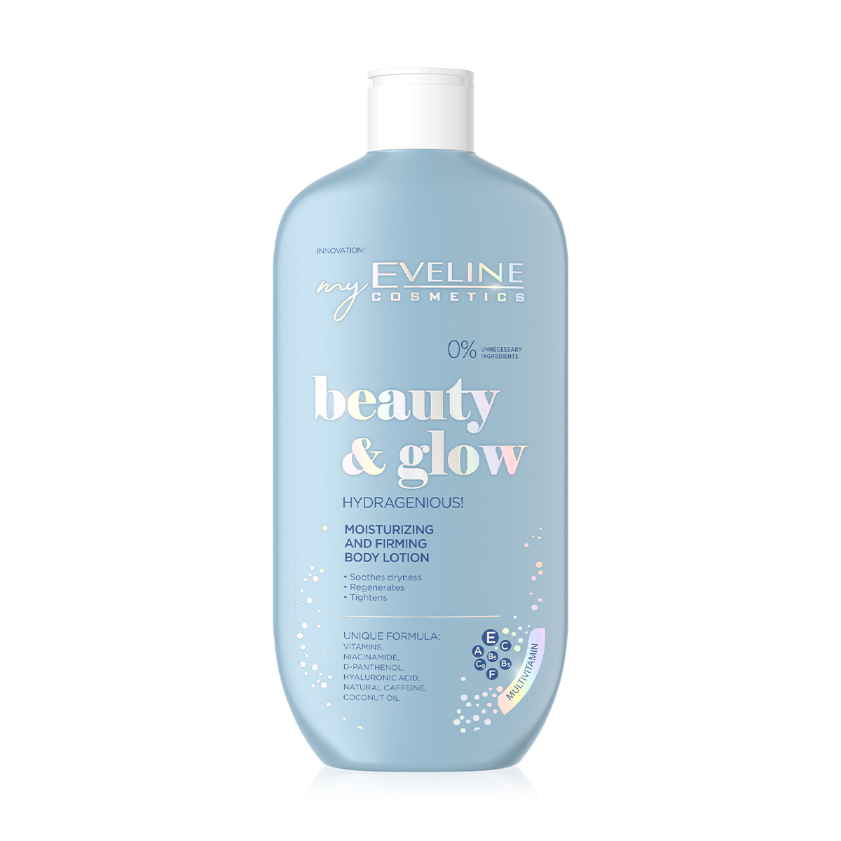 Зволожувальний зміцнювальний лосьйон для тіла Eveline Cosmetics Beauty &amp; Glow Hydragenious!, 350 мл